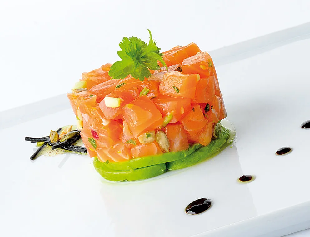 Tartar de salmón con aguacate